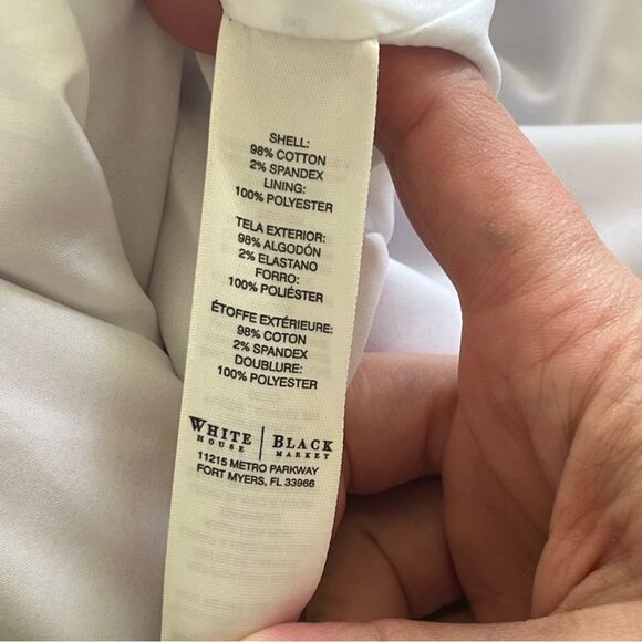 White House Black Market Red & White Striped Fit-and-Flare Dress Size 00 - Picture 8 of 9